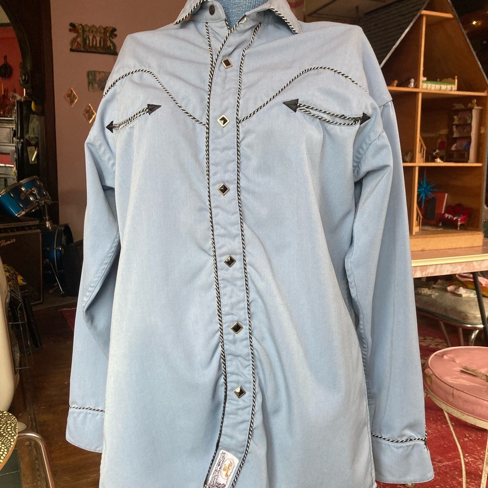 Panhandle Slim Blue Western Shirt